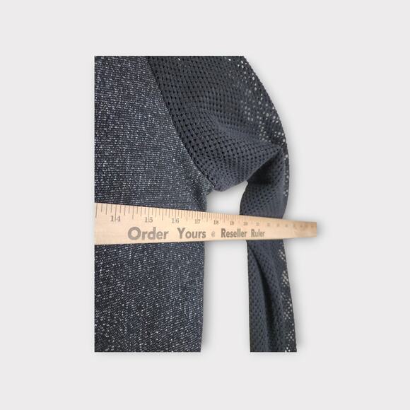 Lorna Jane Life Active Black Silver Sparkle Sweater Mesh Net Back Women's Small - Picture 5 of 7